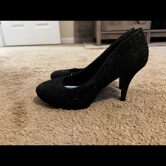 Black rhinestone heels - Picture 3 of 5